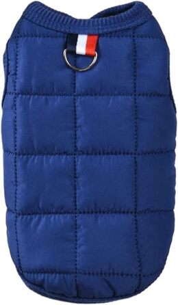 Теплий зимовий одяг для собак, вітронепроникний, з утепленою підкладкою з флісу, зручний одяг для чихуахуа та аксесуари для домашніх тварин для холодної погоди, легкий та ізольований (блакитний, L)