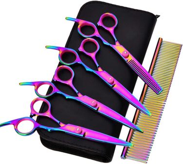 Набір професійних ножиць для грумінгу собак та котів (4 шт.) з нержавіючої сталі