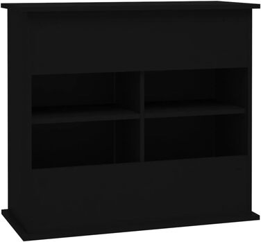 Тумба для акваріума IKAYAA, чорна, деревна плита, 81x36x73 см, підставка для акваріума