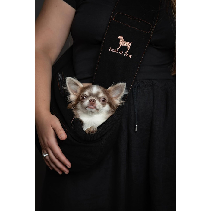 Трансформер для собак Noah & Paw: переноска для маленьких собак до 5 кг з регульованим ремінцем та м'яким хутром, 3 системи безпеки, з веганської шкіри
