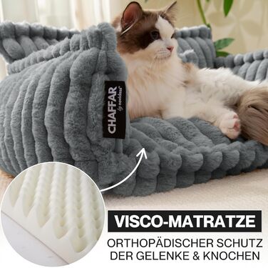 Диван для домашніх тварин Noviclass® Chaffar: ортопедичний, сучасний дизайн, матеріал - cord, розмір M (80см)