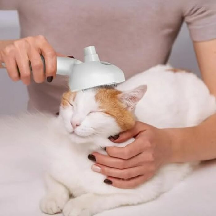 Щітка для котів ZottelBürste Vierpfotenmarkt з автоочищенням та розпилювачем – для блискучого хутра, рожева