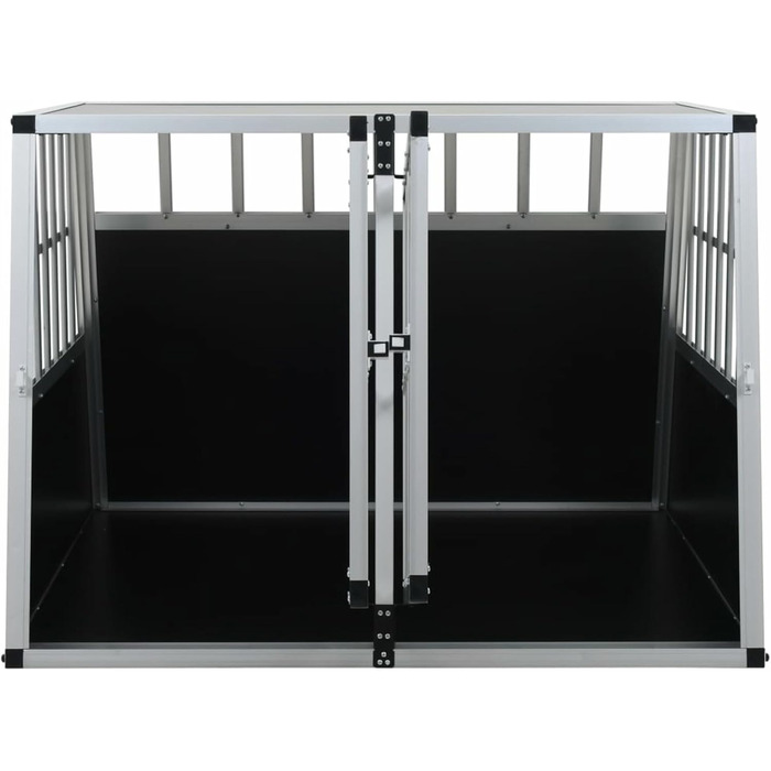 Транспортна переноска для собак Gecheer, розкладна переноска XXL для великих собак, алюміній та MDF, для безпечного транспортування в автомобілі (94 x 88 x 69 см)