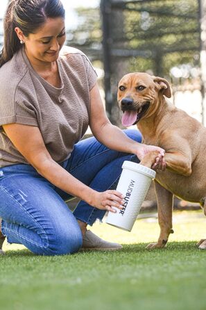 Dexas MudBuster: портативний очищувач лап для собак, розмір M, білий