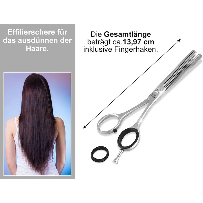 Професійні ножиці для волосся від перукаря: моделюючі ножиці з нержавіючої сталі, 6 дюймів (15,24 см) та 5,5 дюймів (13,97 см), ножиці для філірування