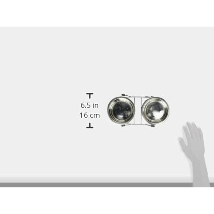 Набір мисок TRIXIE з захистом від перекидання, нержавіюча сталь, 2 шт по 1,5 л, сірий