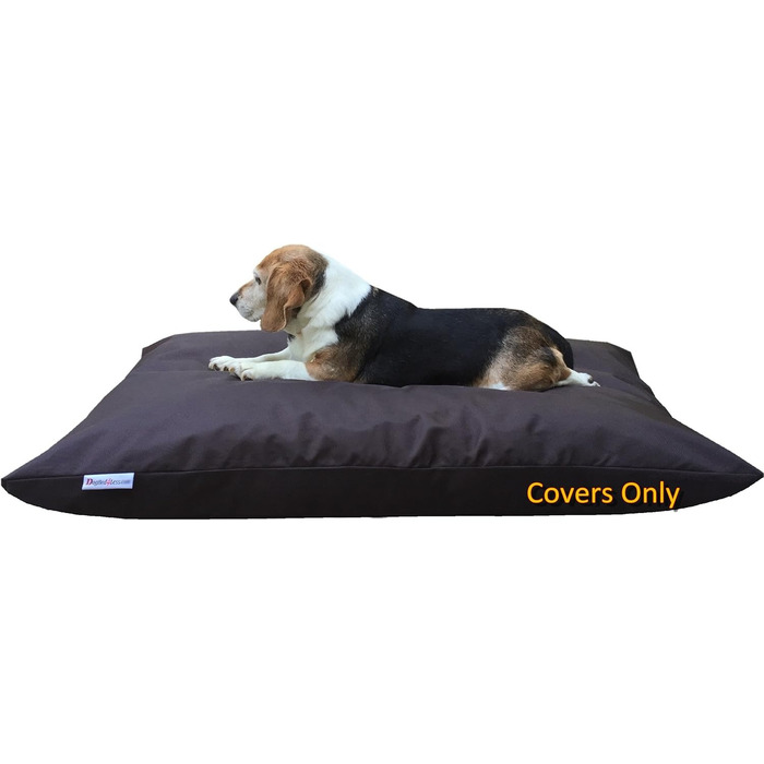 Чохол для лежака та подушки для собак і котів Dogbed4less, розмір L, 121,9x73,9 см, водонепроникний, з мікрозамші, коричневий, тільки чохли