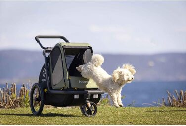 Hamax Pluto - велосипедний причіп для собак, зелений