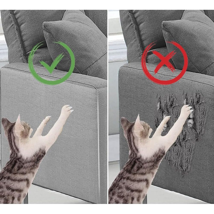 Захисна плівка-накладка для диванів та крісел від кігтів кота, самоклеючий рулон-дряпалка 5м x 30см