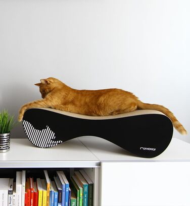 Котячий будиночок myKotty VIGO – міцний когтетоп для котів, 71x21x25 см, чорний