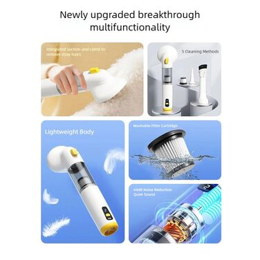 Щітка для видалення шерсті тварин - компактна, для дому, подорожей, догляду за собаками