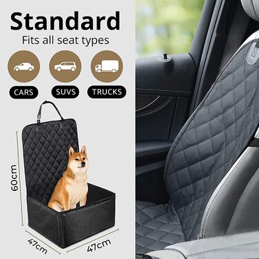Автокрісло для собак OKYUK: водонепроникне, антиковзаюче, 2-в-1 для маленьких та середніх собак