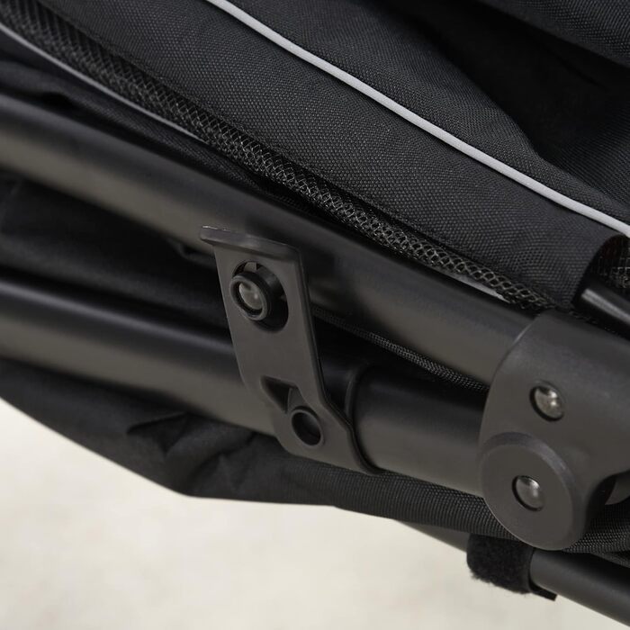 PawHut Розкладний візок для собак середнього розміру, 112x65x100 см, червоно-чорний