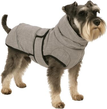 Зимовий одяг для собак Flamingo – Куртка Iglu Сіра – XS, 35 см – Ізотермічна підкладка, світловідбиваючі смуги, водовідштовхувальний, застібка на липучці, отвір для повідка – Сірий XS