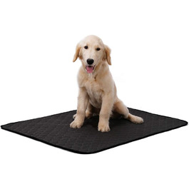 Водонепроникний килимок для собак, миючий, неслизький, швидковисихаючий, для дивана, авто, клітки, трави, ліжка (великий: 100 x 67 см, сірий)