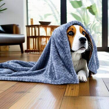 М'які ковдри для собак та котів SLSON, 70x100 см (фіолетовий, чорний, синій)