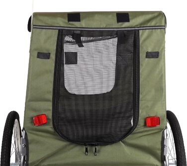 Причіп для велосипеда Flamingo Tybalt, зелений – 76 x 57 x 65,5 см, підходить для електровелосипедів, з відбивачами, практичний, довговічний та стильний