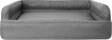 Крісло-ліжко для собак та котів, ліжко для тварин, знімний чохол, графіт, XXL (117x79 см)