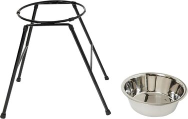 Автоматична годівниця для тварин Classic Pet Products з високою підставкою, 2500 мл, нержавіюча сталь, 37 см