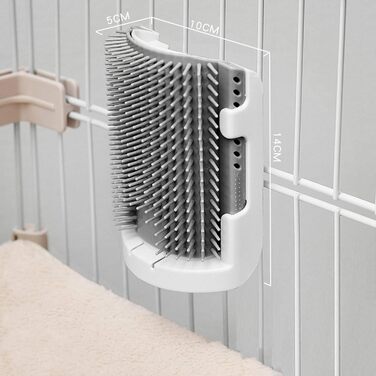 Гребінець для котів з довгим та коротким волоссям, самостійний догляд, іграшка для дряпання (сірий)