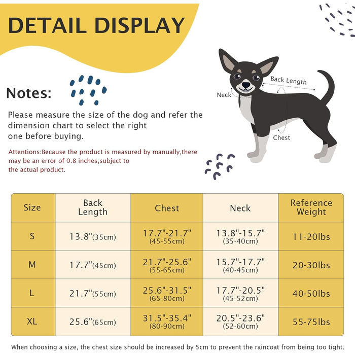 Водонепроникна куртка для собак Vejaoo з капюшоном, світловідбиваючі елементи, XL, жовта