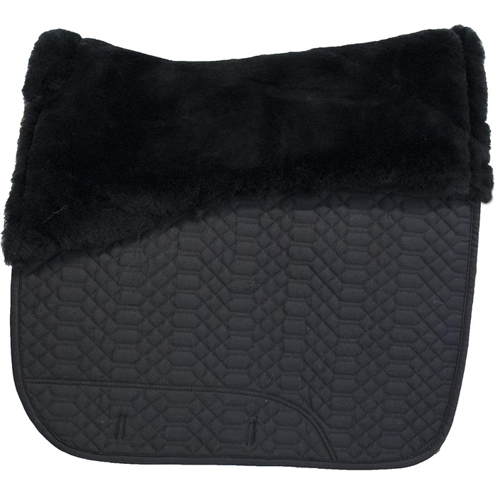 Підкова Engel Reitsport для виїздової їзди з наповнювачем та овечкою, чорна, середнього розміру