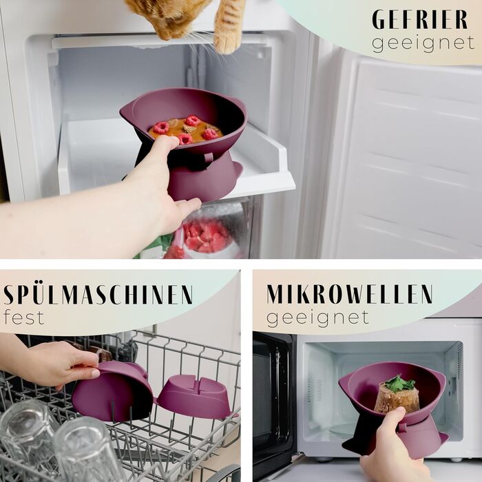 Підвищений миска для кота з регульованим нахилом | Силіконовий миска для кота | Миска для кота, що піднімається