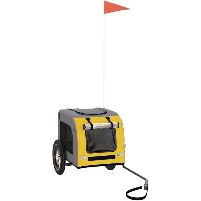 Причіп для велосипеда для собак жовтого та сірого кольорів, Oxford-Gewebe та залізо, LH62839