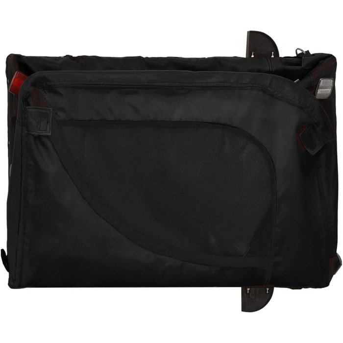 Причіп для велосипеда, переноска для собак, чорний, Oxford-тканина та метал, 94003