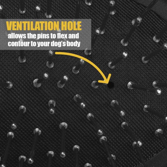 Щітка для собак та котів BV, гребінець для догляду за тваринами, 2-стороння (щітина та голки) для довгого та короткого волосся, видаляє шерсть, 1 шт.