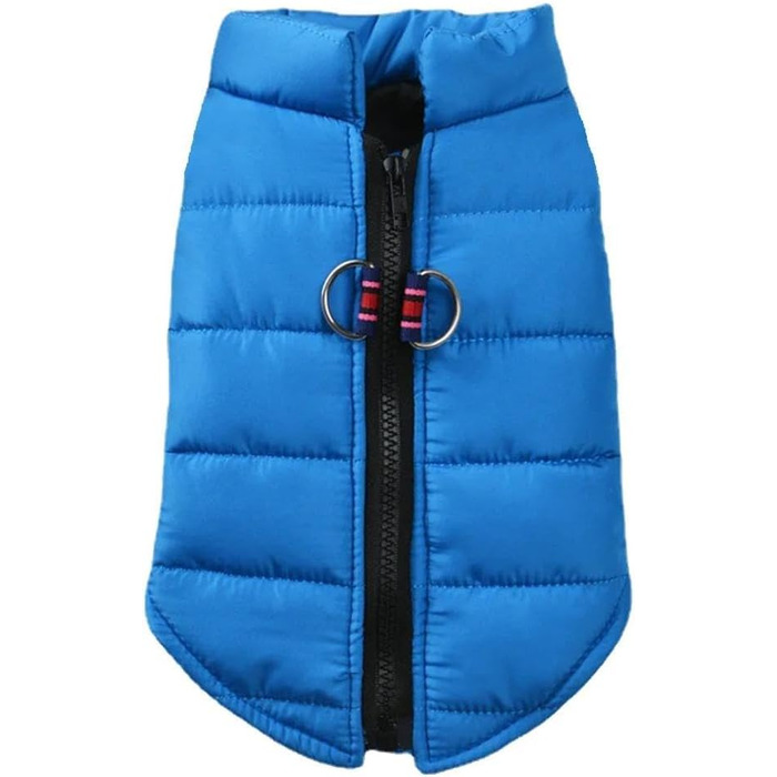 Тепла жилетка для собак на осінь та зиму: м'яка та зручна жилетка для хаскі, чихуахуа, мопс, французький бульдог, лабрадор. Вітро- та водонепроникна жилетка для собак, червона (синя, L)