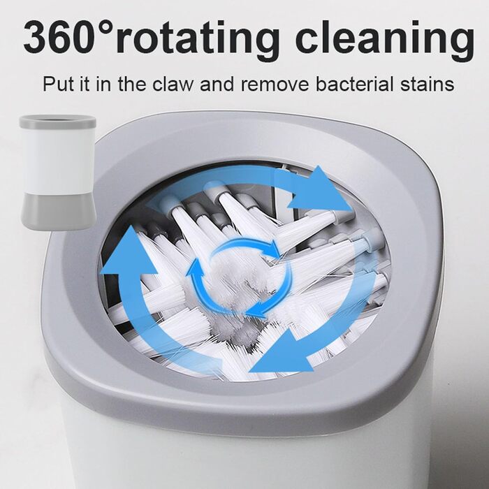 Електрична мийка для лап собак Fockety, автоматичний очищувач лап для цуценят, перезаряджається, білий, для собак та котів середніх розмірів