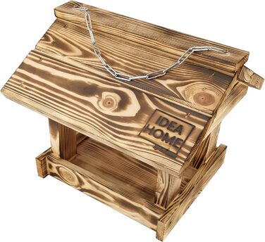 Будиночок для птахів IDEA HOME MAXI з дерева на ланцюгу. Годівниця для птахів на ланцюгу, для цілорічного годування