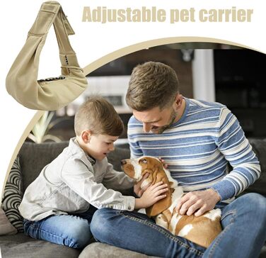 Сумка-переноска для собак Holdes | Зручна переноска для цуценят, регульовані ремені, легкий аксесуар для прогулянок, подорожей та активного відпочинку (Хакі)