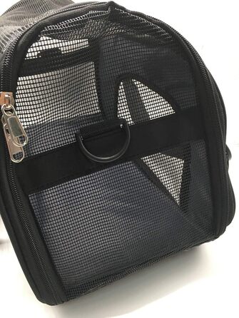 Травельна переноска для тварин Tiyolat, сумка-мішок, дозволена авіакомпаніями, для малих собак, котів та цуценят, домашнє використання (M, Чорний), розмір 46 x 23 x 30 см