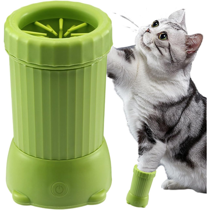 Автоматичний мийник лап для собак - розумний портативний пристрій з USB-зарядкою | Мийка лап для собак для дому та вулиці (зелений)