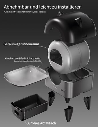 Автоматичний лоток для котів Katzenklo 110л, для кількох тварин, з дезодорацією та додатком