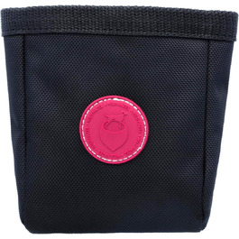 Сумка-перекусник для собак WILD HAZEL Leckerlibeutel, текстильна з магнітним закриттям та кліпсою для ременя (чорна)