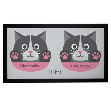 Підстилка для кота або кошеня з іменем - сірого кольору