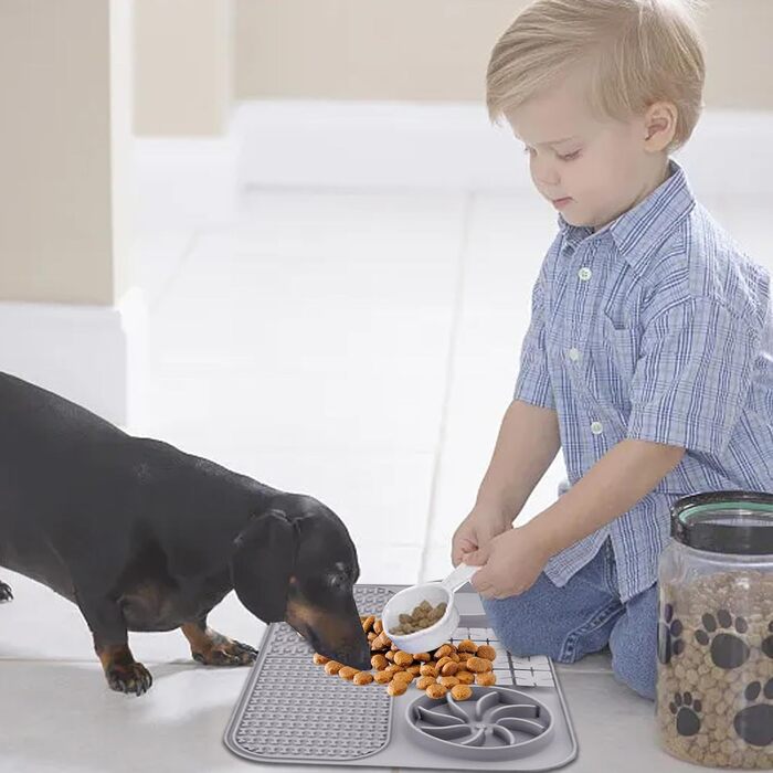 Лежак-іграшка для собак з повільним годуванням, інтерактивна кормушка-лежак, сірий | Лежак-пазл для собак, кормушка-лежак