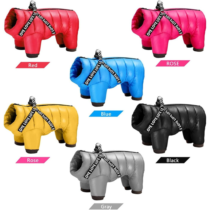 Зимовий теплий водонепроникний теплий зимовий одяг для собак маленьких та середніх порід, для Французького бульдога, Чихуахуа (Чорний, 14)