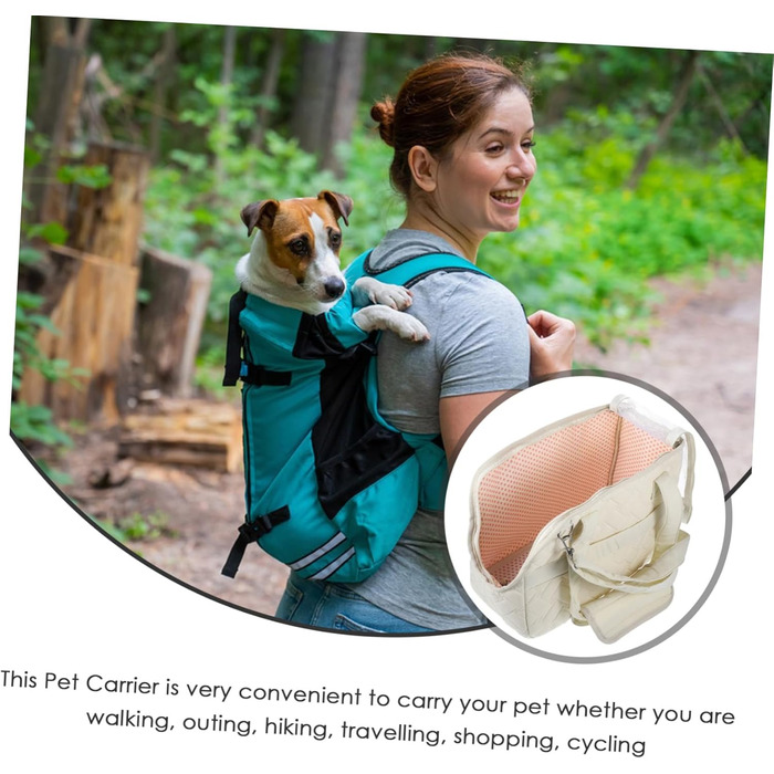 Складана переноска для тварин Levemolo з міцного канвасу з кишенею. Переноска для собак та котів для подорожей та активного відпочинку.