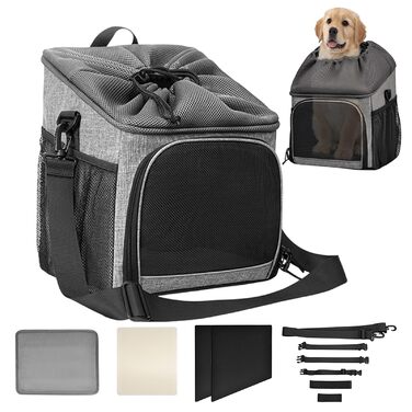 Фahrrad Hundetransport: Дихаючий велосипедний кошик для собак, знімний, легкий, аксесуар для подорожей, саду, кемпінгу