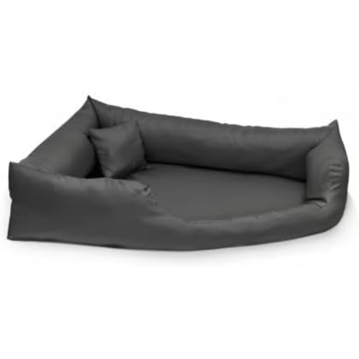 Лягу для собак Juelle Gabi L - штучна шкіра, 100x100x22 см, м'яке ліжко для середніх та великих собак