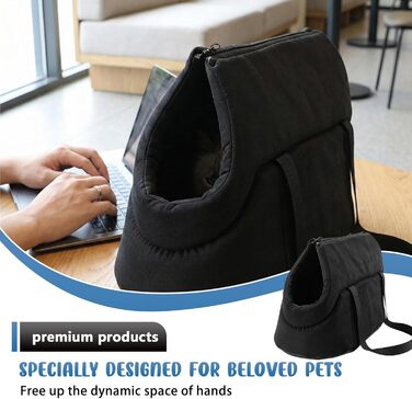 Чорна переносна сумка для собак та котів, складана, з сіткою, для транспортування