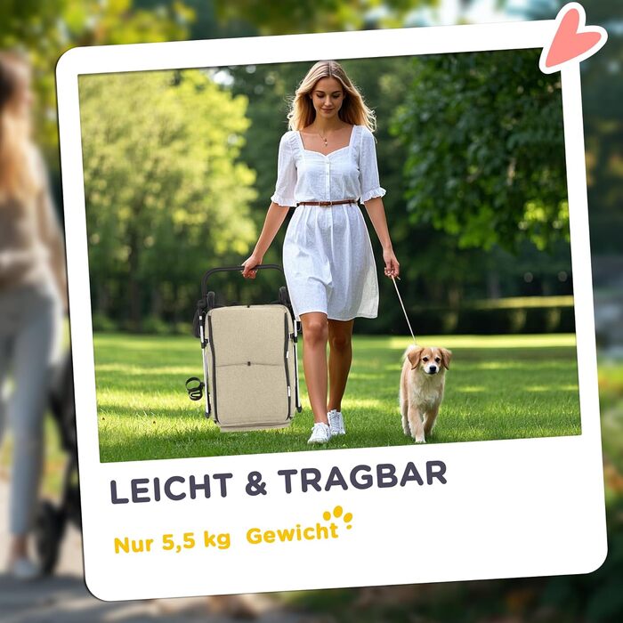 PawHut Будка-переноска для собак та котів, легка алюмінієва, складна, з подушкою, сіткою, дверима та кошиком для зберігання (Хакі)