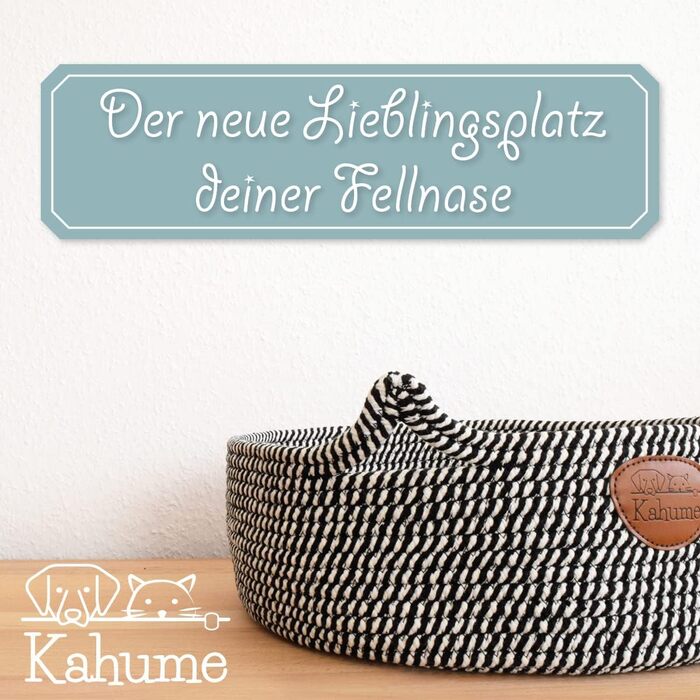 Квіткове ліжко для котів, лежанка для котів з бавовняних мотузок, екологічне ліжко для котів, лежанка для собак, плетений кошик, ліжко для котів, місце для сну та відпочинку, лежанка для домашніх тварин, кошик для котів, білий (чорно-білий)