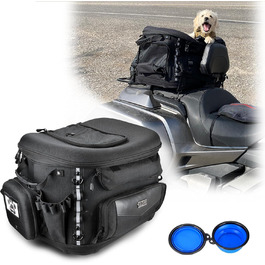Мотоциклетна сумка-переноска для собак та котів для Harley Touring, Trike, Street Glide, Road King, Can-Am CVO, дорожня переноска на пасажирське сидіння, чорна