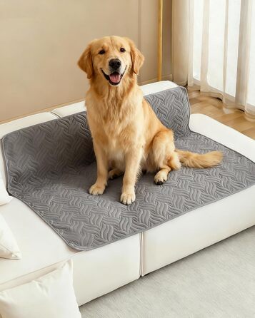 Водонепроникний килимок для собак, захист дивану та авто, 130x100 см, сірий CTH017G