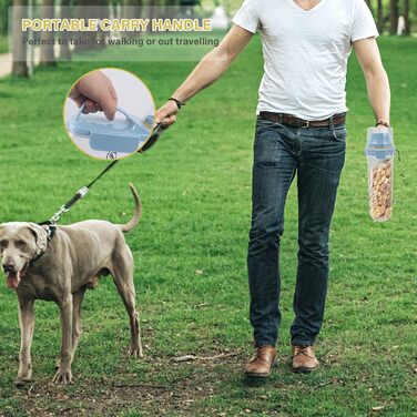 Контейнер для корму для собак 2.8L, водонепроникний, BPA-free, прозорий, зелений